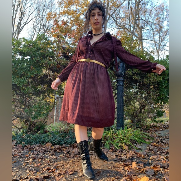 ‼️SOLD ON DEPOP‼️Vintage 70s Sheer Dress ✨ - Picture 2 of 8